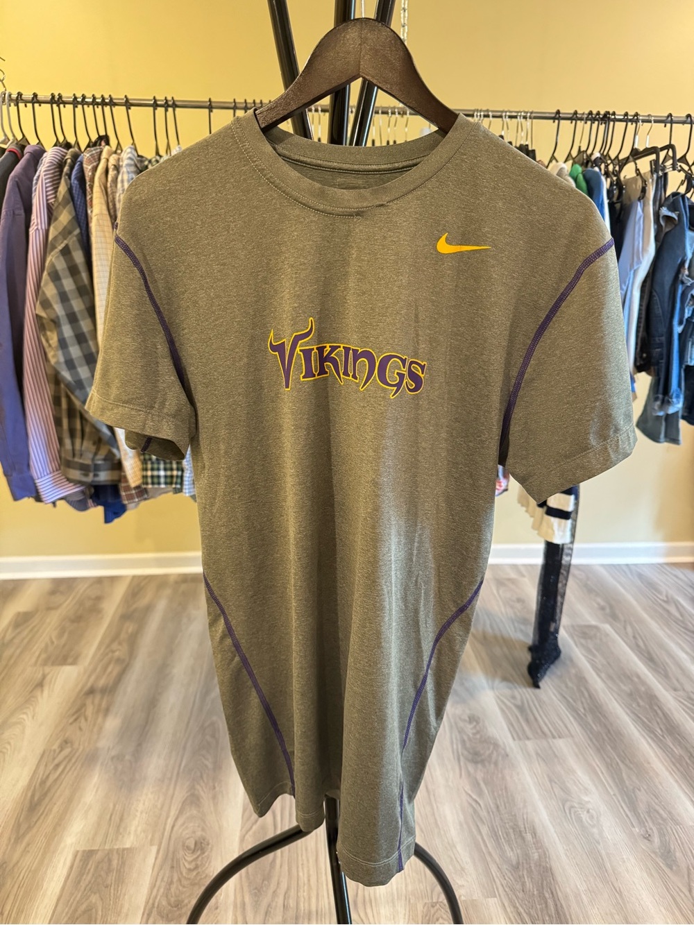 Nike Minnesota Vikings Short Sleeve Tee with Purple and Yellow Accents